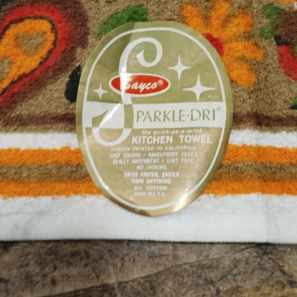 Vintage Towels & Wash Cloth Kitchen Hand Towels Cotton Made USA Home Sweet NEW